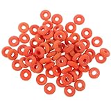 HOMOCONO 150個畜産用アクセサリー 家畜ヤギ子羊子牛用弾性去勢リング ゴム製オレンジ 直径1.4cm 穴0.5cm 柔軟構造な装着 動物の去勢道具して畜産現場の効率向上に最適