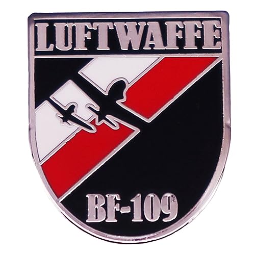 Fighter Aircraft Brooch Air WWII Badge Vintage Souvenir Brooch - Cappellino decorativo Cool Army Medal Emblema regalo per donne e uomini, Metallo