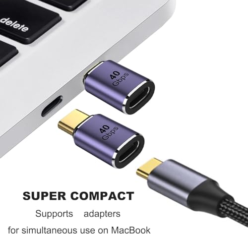 Image of REDWIND USB C Adapter, USB Type C Male to Female Adapter Extender Support 100W, 40Gbps, 8K@60Hz for Thunderbolt 4 /3, MacBook Pro /Air, Laptop, Tablet, Smartphone and More Type C Devices