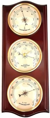 Classic Analog Weather Station-Home Barometers-Indoor Barometer-Barometer Hygrometer Thermometer-Traditional Weather Indicators-Home Decor