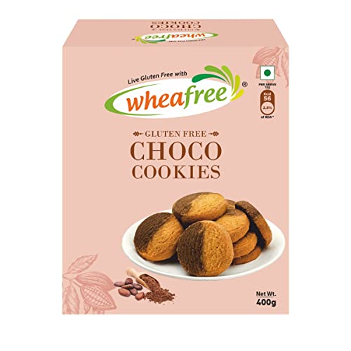 Image of Wheafree Gluten Free Choco Cookies 400g | Lactose Free | Tasty & Crunchy Choco flavoured Cookies | Best Teatime Snacks