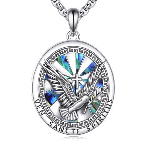 Amulet Necklace 925 Sterling Silver Medal Pendant Divine Jewelry Christian Gifts for Women Men