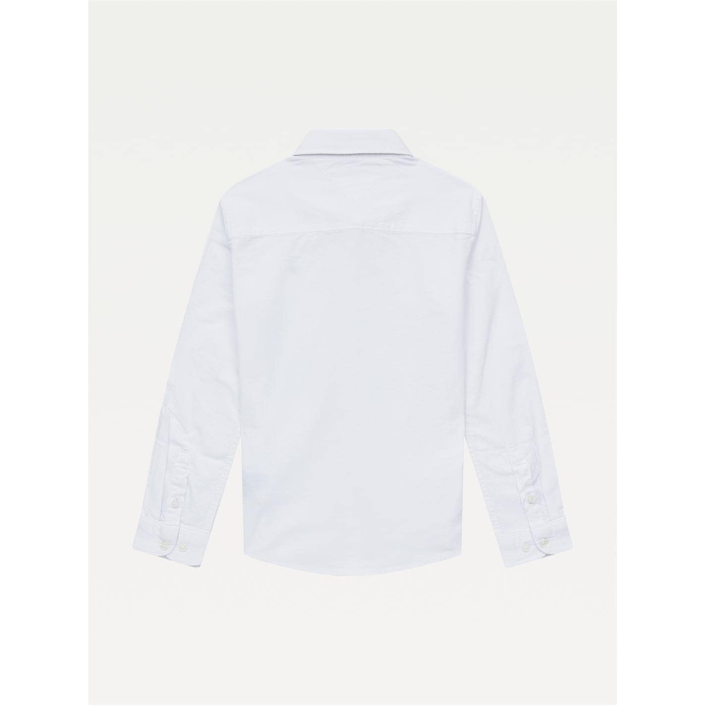 Tommy Hilfiger Jungen Hemd Oxford mit Stretch, Weiß (White), 14 Jahre