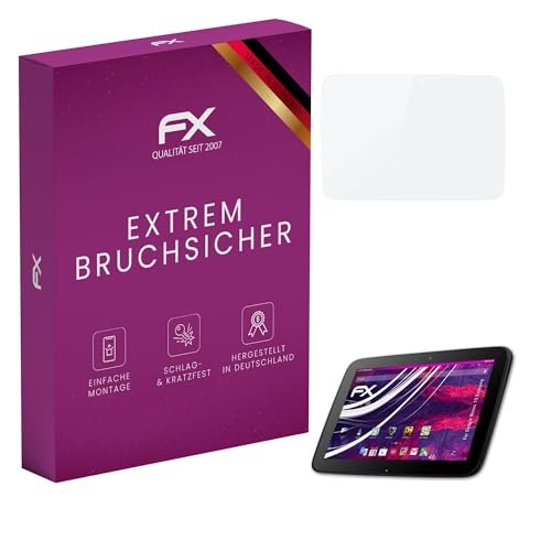 atFoliX Lámina Protectora de plástico Cristal compatible con Google Nexus 10 Samsung Película Vidrio, 9H Hybrid Glass FX Protector Pantalla Vidrio templado de plástico