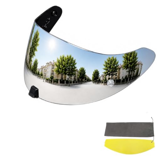 Image of PSLER Helmet Visor for R330 T520 ST1400 R1 Air 391,(Film&Silver) | Impact-Resistant ,UV400 Protection, Motorcycle Tinted Face Shield for R330 T520 ST1400 R1 Air 391,Visor Replacement