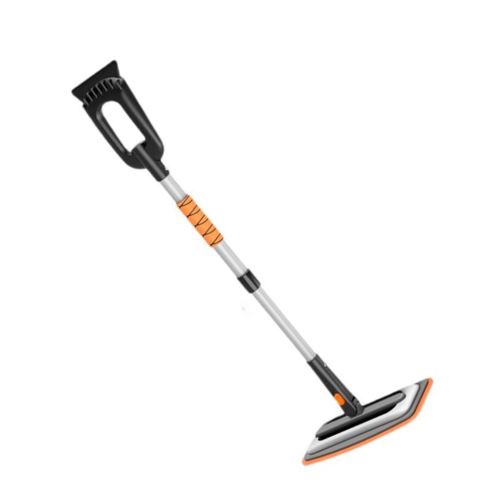 Eiskratzer Auto mit Besen für Alfa Romeo Mito 2008-2019,2 in 1 Schneebesen mit 180 Bürstenkopf 90cm Ergonomischem Rutschfester Schaumstoffgriff Lackschonend,A-Orange