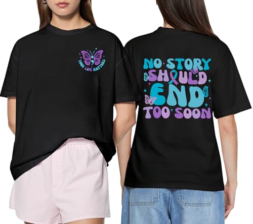 Suicide Awareness Shirt Women Your Life Matters Suicide Prevention Shirts Mental Health T-Shirt2