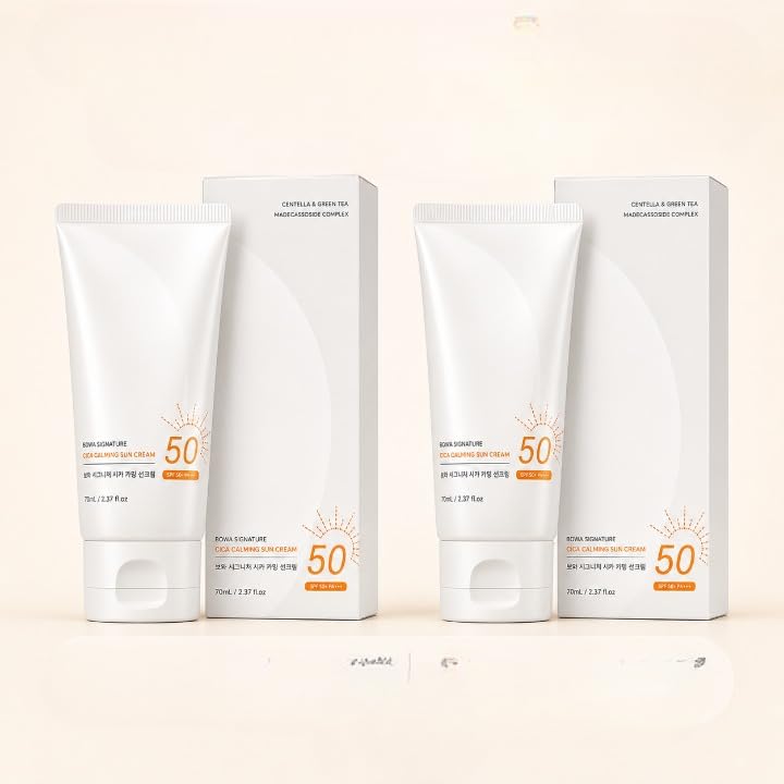 Cica Calming Sun Cream 70ml SPF Hybrid Multi UV Block Sunscreen | Centella Asiatica & Green Tea Extract Face Sunscreen | Lightweight Daily Broad Spectrum UV Protection for All Skin Types-image-25