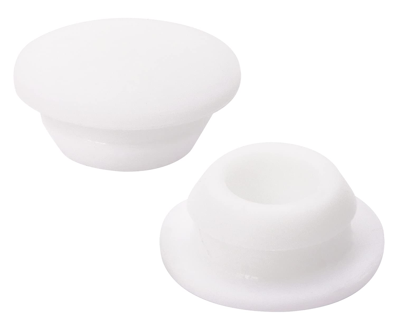 ONLYKXY 5 Pcs Silicone Round Snap in Type Locking Furniture Hole Plugs Button Protective Cover Cap Head Color: White (10MM/0.39inch,White)