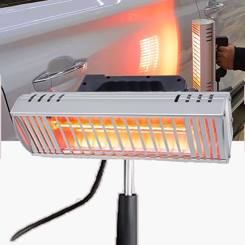 WhAeoy Lámpara De Secado De Pintura para Automóvil, Solidificación: 30 * 15 Cm/Temperatura De Trabajo: 0-100 ° C, Interruptor De Llave + Diseño con Aislamiento Térmico,A