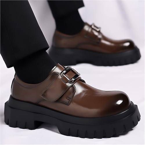 Men's Spring Leather Derby Shoes British Style Casual Formal Shoes Thick Sole Stylish Versatile Oxford Shoes for Men3