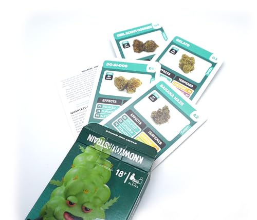 SVIBES Kartenspiel - Know Your Strain | Das ultimative Sorten-Quartett | 32 Karten für Kenner & Neulinge | Spaß und Wissen für Jede Gelegenheit