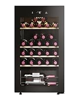 Haier Weinkühlschrank 50 SERIE 3 HWS34GGH1 I Weinklimaschrank für 34 Flaschen I Moderner Wine Fridge mit UV-Glastür & 5 Holzregalen I Wine Cooler mit Wi-Fi & Touch-Display I Vibrationsarme Lagerung