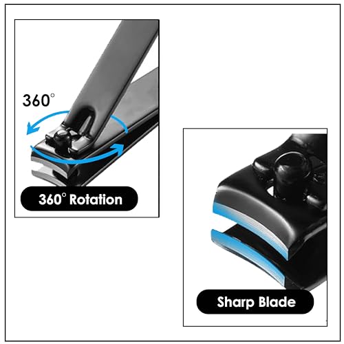 Beauté Secrets Nail Clippers, Sharp Sturdy Toenail Clippers for Adult Men Women 3 pcs Thick Nail Cutter Professional Fingernail Clipper Trimmer Set - Image 6