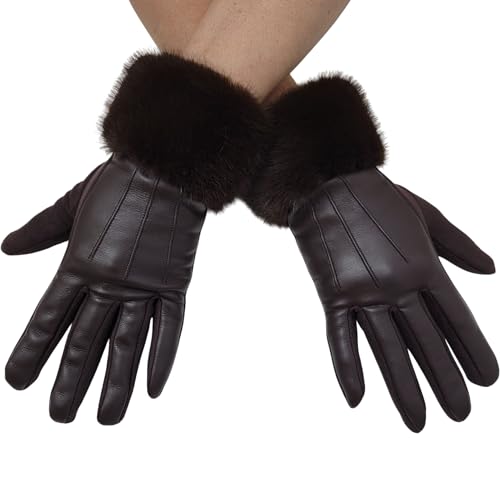 Guantes de piel sintética suave GFM con acabados de alta costura GLOVES-JJ