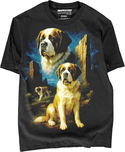 Saint Bernard Dog Mom & St Bernards Dad Tshirt - for Men & Women Pet Owners (US Alpha XX-Large Regular Regular Saint Bernard D2)