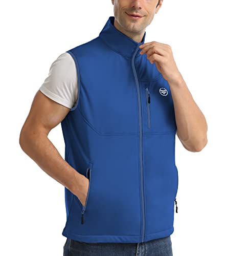 Herren Golfweste Oberbekleidung Winddicht Leichte Softshell-Weste Sport Ärmellos Windbreaker für Laufen Wandern Casual, dunkelblau, X-Large Cover