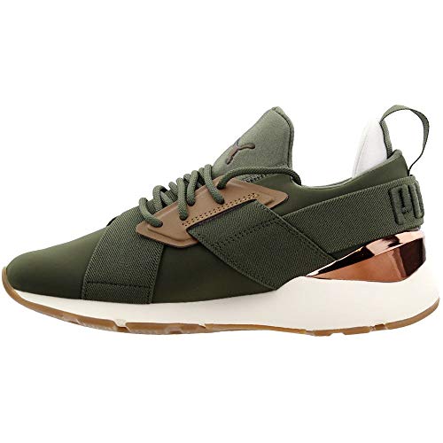 PUMA Puma Women's Muse WN's Sneaker, Forest Night-Metallic Bronze, 7 M US