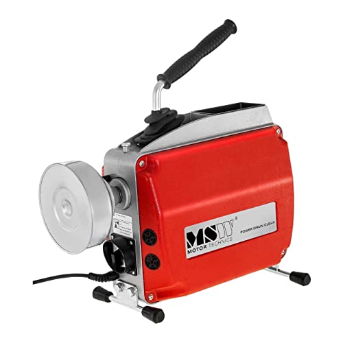 MSW Rohrreinigungsgerät 570 W 400 U/min 2 Spiralensets Ø 16+ 22 mm inkl. Spiralenkörbe für Rohre Ø 20-150 mm Adaptermagazin mit Spirale + Werkzeuge Rohrreinigungsmaschine Rohrreinigungsspirale