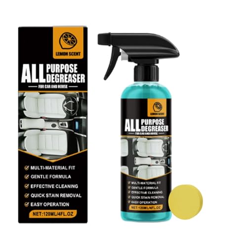 Multi-Purpose Degreaser,All Purpose Degreaser for Car and House,Lemon Scent Multifunctional Car Foam Cleaner, All Purpose Rinse-Free Cleaning Spray, Premium Car Interior & Home Care Set (1 pcs)