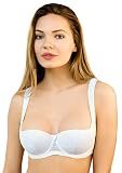 Rosme Womens Balconette Bra with Padded Straps, Collection Grand, Ivory, Size 42D