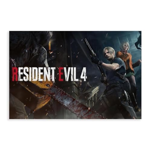 BLJKHTGG Poster di Resident Evil 4 Remake, gamer room T