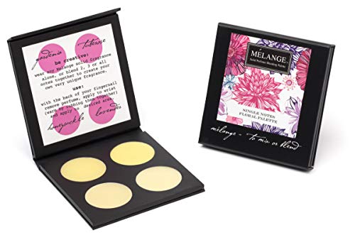 Melange Single Note Floral Solid Perfume Palette .69 ounces (Single Note Floral Set)