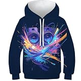 HONGBING Niños Niñas Sudadera con Capucha para Impresión En 3D, Conciertos Kids Sudadera Manga Larga Hoodie 6-15 Años 13-15Y