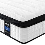 Inofia Double Memory Foam Sprung Mattress 10.6 Inch,4FT6 Spring Mattress with Innovative Memory Foam and Soft Knitted Fabric,The Elegant Collection(135x190x27cm)