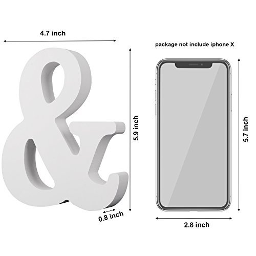 5.9"X 4.7"X 0.8" Block Letters For Décor Wooden White Wall Letters Alphabet Decorative Wood 3D Letters For Wall Décor Children Baby Name Girls Bedroom Wedding Birthday Party Home Decor,Letter & #TOP3