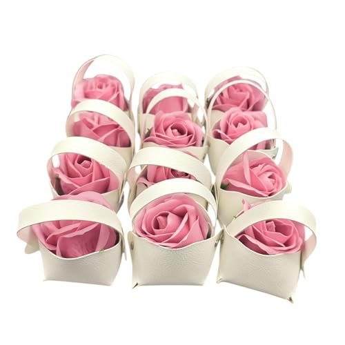 SET 12 Segnaposto PERSONALIZZABILE Rosa di sapone profumata Matrimonio, Nascita, Battesimo, Comunione, Laurea, Cresima, 18, 25 e 50 anni, Anniversari e Compleanni