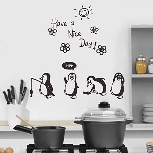 Vinilos decorativos de pingüino con frase inspiradora 34x33 miniatura 7