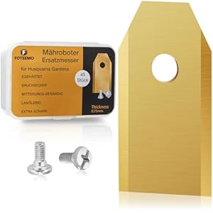 Roboter-Rasenmäher Ersatzklingen Titan, Mähroboter Messer kompatibel mit Husqvarna Automower,Gardena Robot Mower, 45 Stk