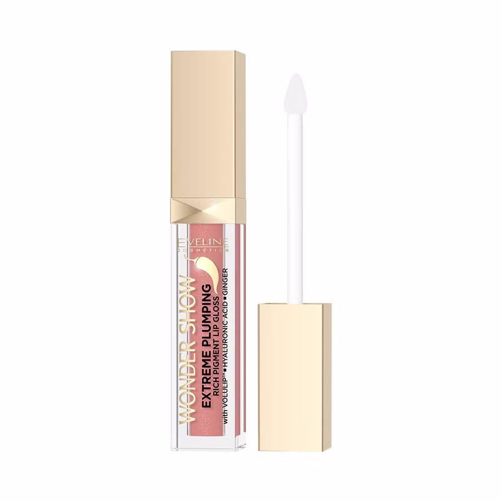 Eveline Cosmetics Wonder Show Volumizing Lip Gloss - Shade 02 Dream Nude with Volulip™ and Chili Extract