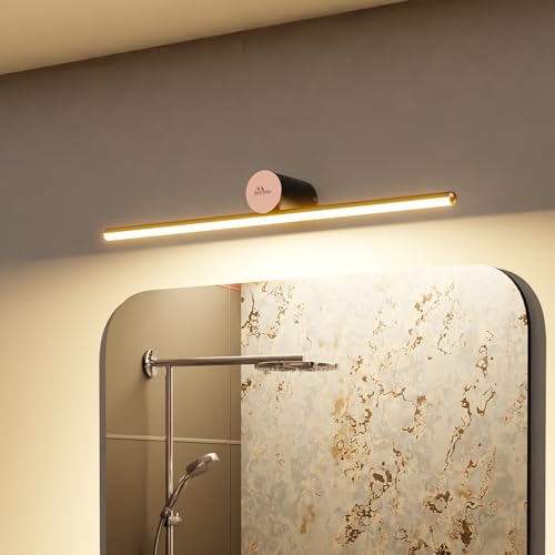 Image of Murphy 12 Watts Black Body Rose Gold Finish LED Picture Photo Frame Light /Bathroom Dressing Table Light Cylinder Shape with 3 Color Changing Light (White,Warm White and Natural White), Pack of 2