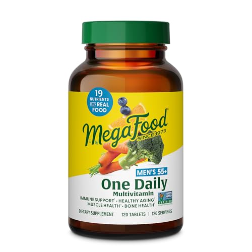 image for MegaFood Multivitamin for Men 55+ One Daily Mens Multivitamins, Methyl