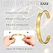 SIPURIS Roman Numeral Bracelet 7mm Wide Polished Bracelet for Men Women Fashion Cuff Wristband Bangle Personalized Engraving 2PCS Adjustable Jewelry (Gold)