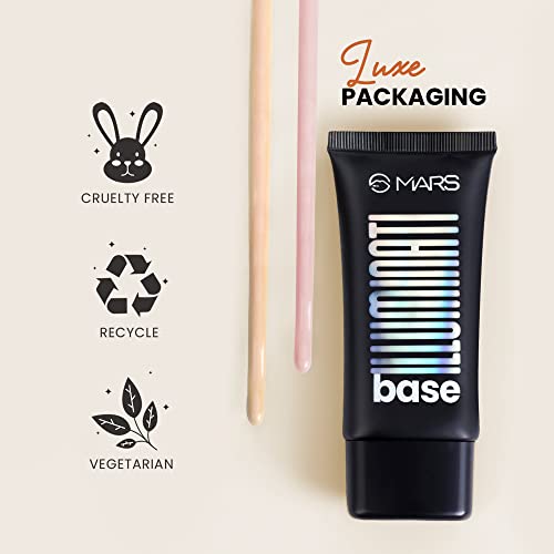 MARS Illuminati Base Dewy Primer with Highlighter | Glowy Dewy Primer for Face Makeup | Natural Finish (45ml) (PINK) - Image 5