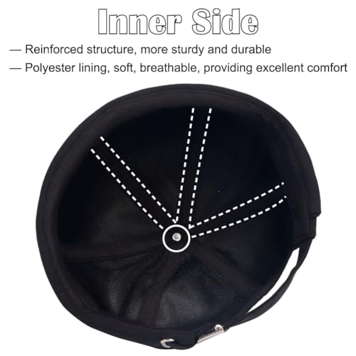 Image of Brimless Hats for Men Brimless Caps, Rolled Cuff Retro Docker Hat for Womens with Adjustable Beanie Hat