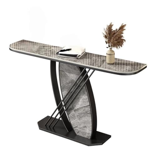 Mesa consola de mármol para entrada moderna y pasillo estrecho 2