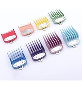 GSKY 8pcs Professional Guide Comb Set for Men's Hair Clippers Replacement, 1.79 X 1.52 Color Acce...