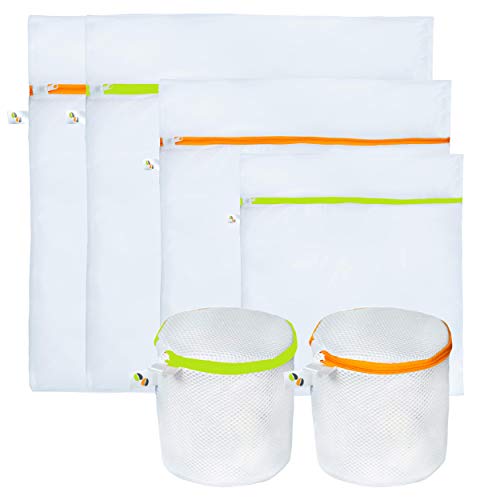Bolsa para lavadora de JM con cremallera - Bolsa de lavado para ropa delicada, ropa interior, sujetadores, bolsa lavadora para almacenamiento y viajes - Bolsas para la colada (2L, 2M, y 2 Redondas) Cover