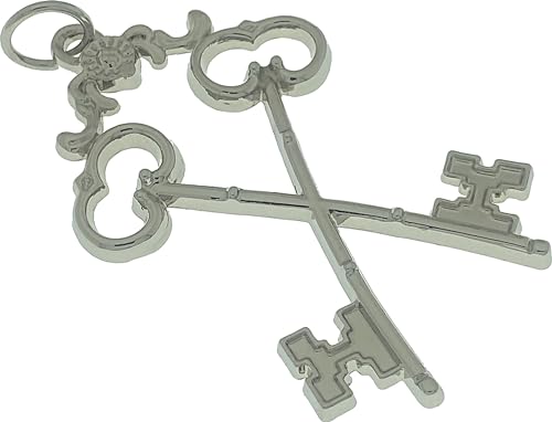 DEURA Masonic Treasure Key Silver Plated Blue Lodge Officer Collar Jewel Size: 2.50