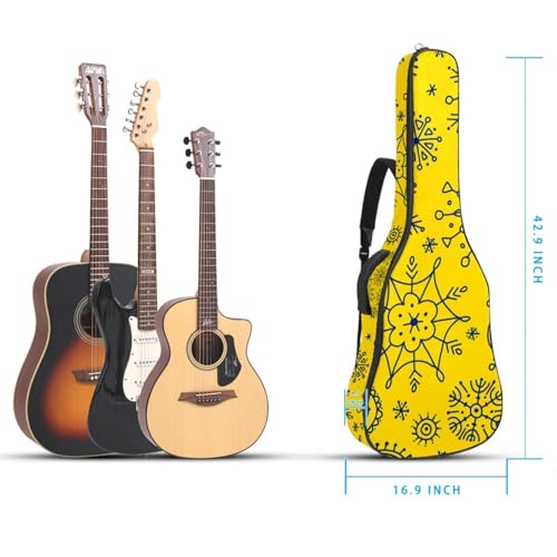 Housse imperméable en tissu Oxford pour guitare acoustique avec bandoulière et poches Motif colibri 109 x 42,9 x 11,9 cm, Multicolore 4., 42.9×16.9×4.7 in, Sac de transport tendance pour guitare - Les Beatles, Paul McCartney, John Lennon, RIngo Starr, George Harrison Housse imperméable en tissu Oxford pour guitare acoustique avec bandoulière et poches Motif colibri 109 x 42,9 x 11,9 cm, Multicolore 4., 42.9x16.9x4.7 in, Sac de transport tendance pour guitare – Image 6