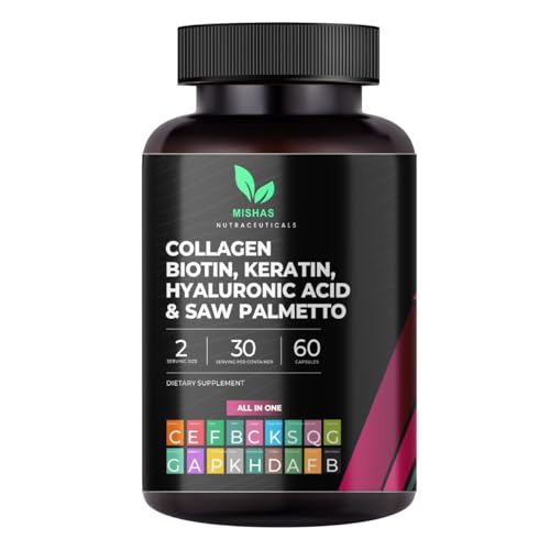 Nutraceuticals Multi Collagen Pills | Biotin, Keratin & Hyaluroni...