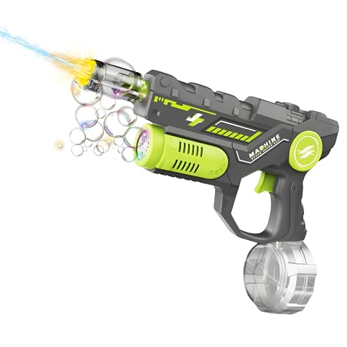 Image of Cable World 2 in 1 Gun Toy, Buuble Gun + Water Spray Gun (450 ML Capicity) with 8 to 9 Mtr Long Shooting Range, with Ligh, Sound Effect and with 2 Recharble Battery, All in 1 Gun Toy for Kids
