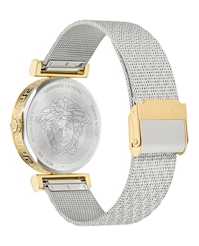 Versace Versace Regalia Collection Luxury Womens Watch Timepieces with a Two Tone Bracelet and Case featuring a Green Dial3