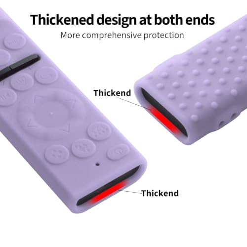 Image of Oboe Silicone Tv Remote Cover Compatible with Samsung Smart Tv Remote 2026 Model BN59-01498A Key Cover Case with Lanyard (B-Lavender Purple) REMOT E NOT Included