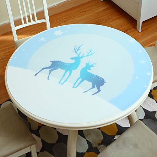 Nappe ronde en PVC anti-tache pour supprimer les corvées de lavage du chemin de table