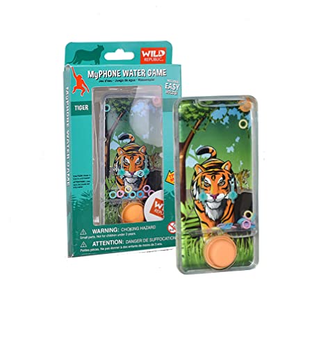Wild Republic My Phone Water Game Tiger Design, Gift for Kids, Great for Hours of Independent Play, Multicolor, 15